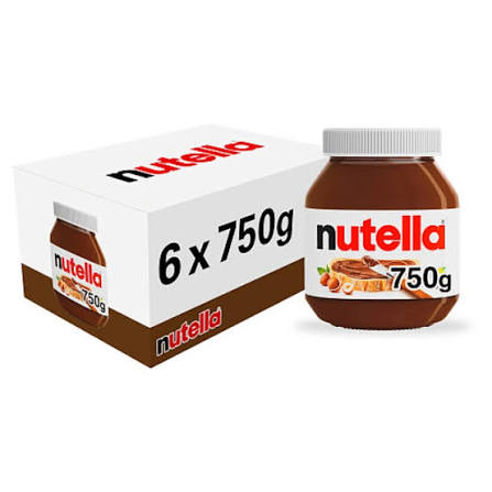 Nutella pâte à tartiner 750 g — carton de 6